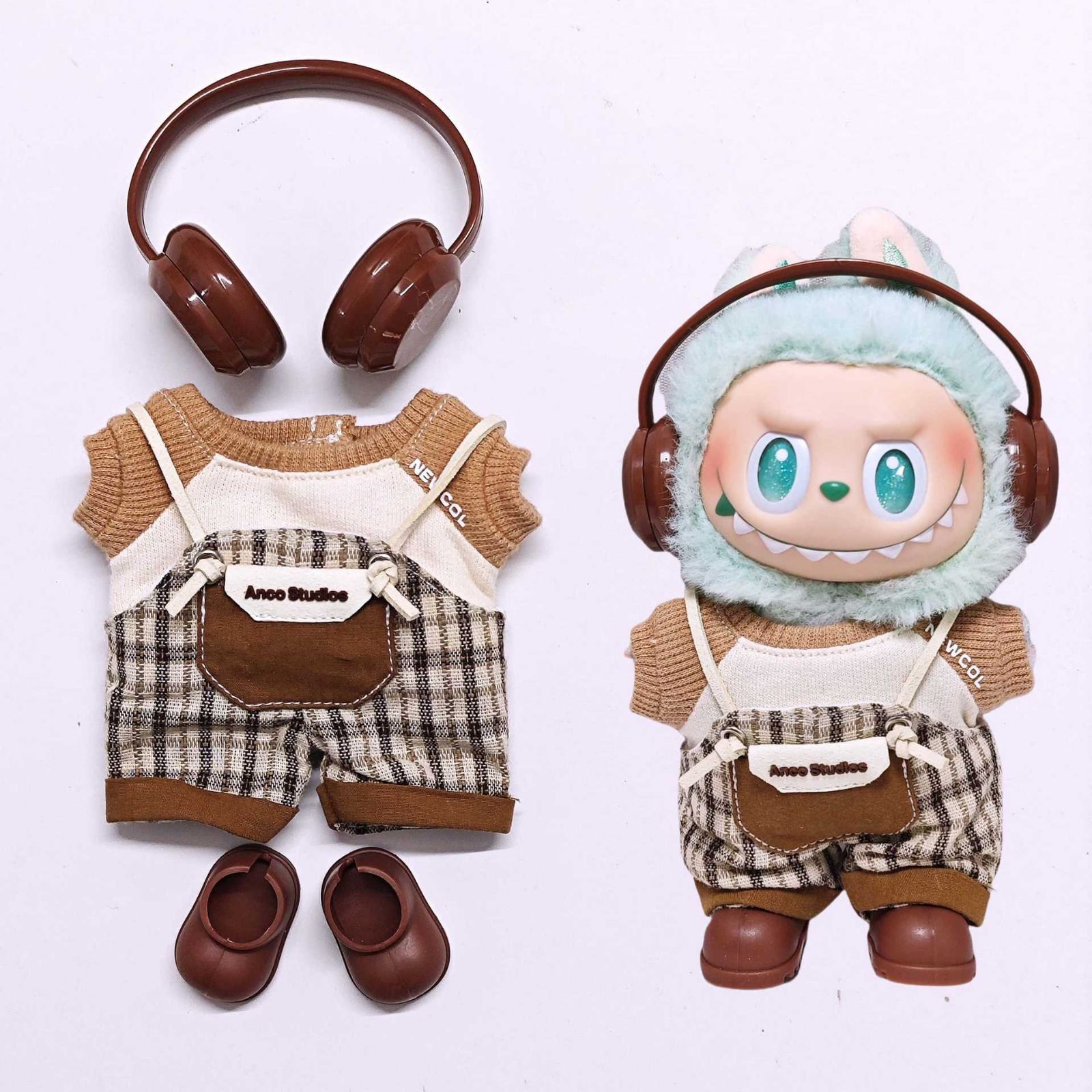 【LABUBU】オーバーオール服【６点セット】 楽天市場】LABUBU 服 ラブブ 服 つなぎ オーバーオール 17cm用