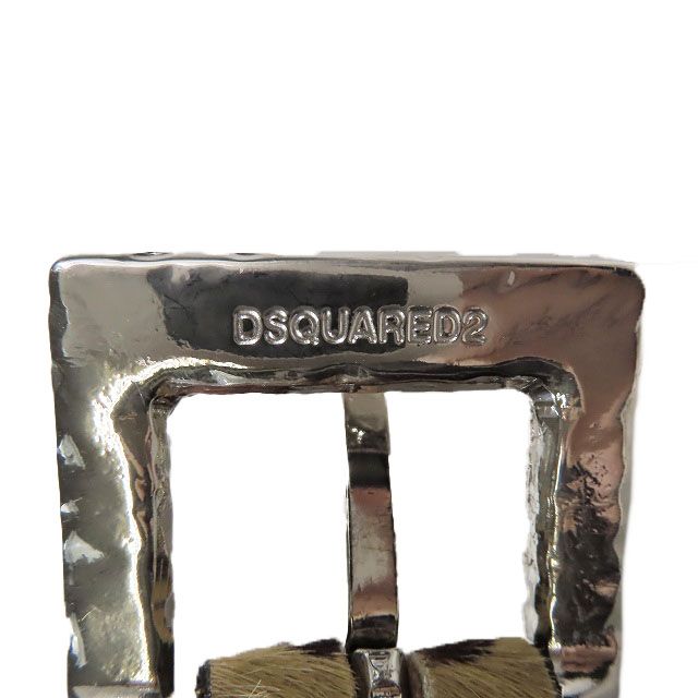 ディースクエアード DSQUARED2 ハラコ レザー ベルト ハトメ ディースクエアード DSQUARED2 ハラコ レザー ベルト ハトメ