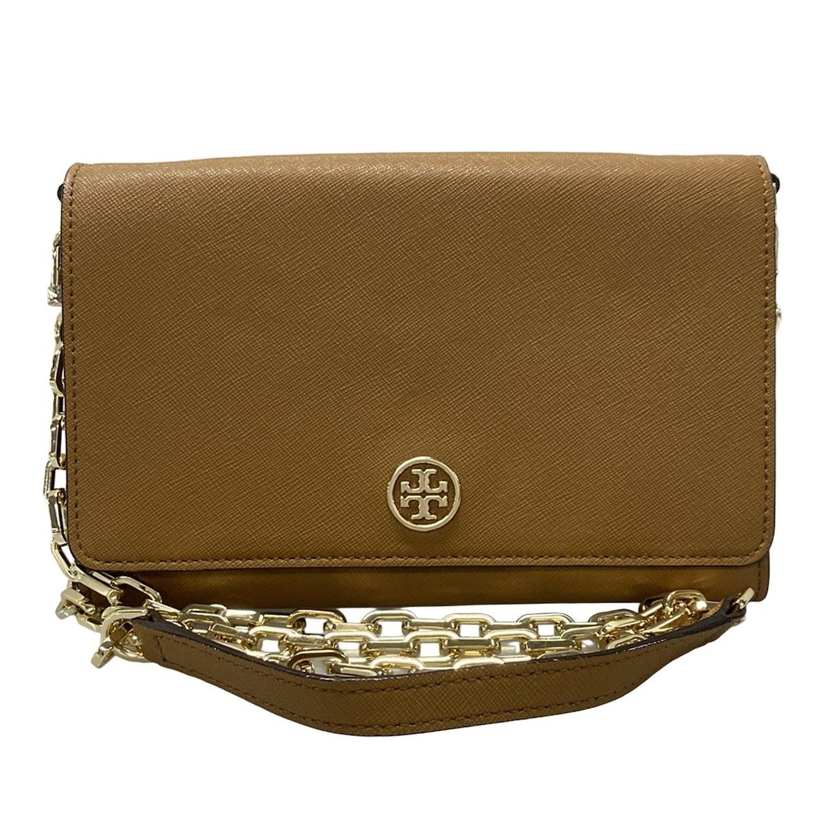 TORY BURCH トリーバーチ 財布 - ライトブラウン チェーンウォレット レザー
