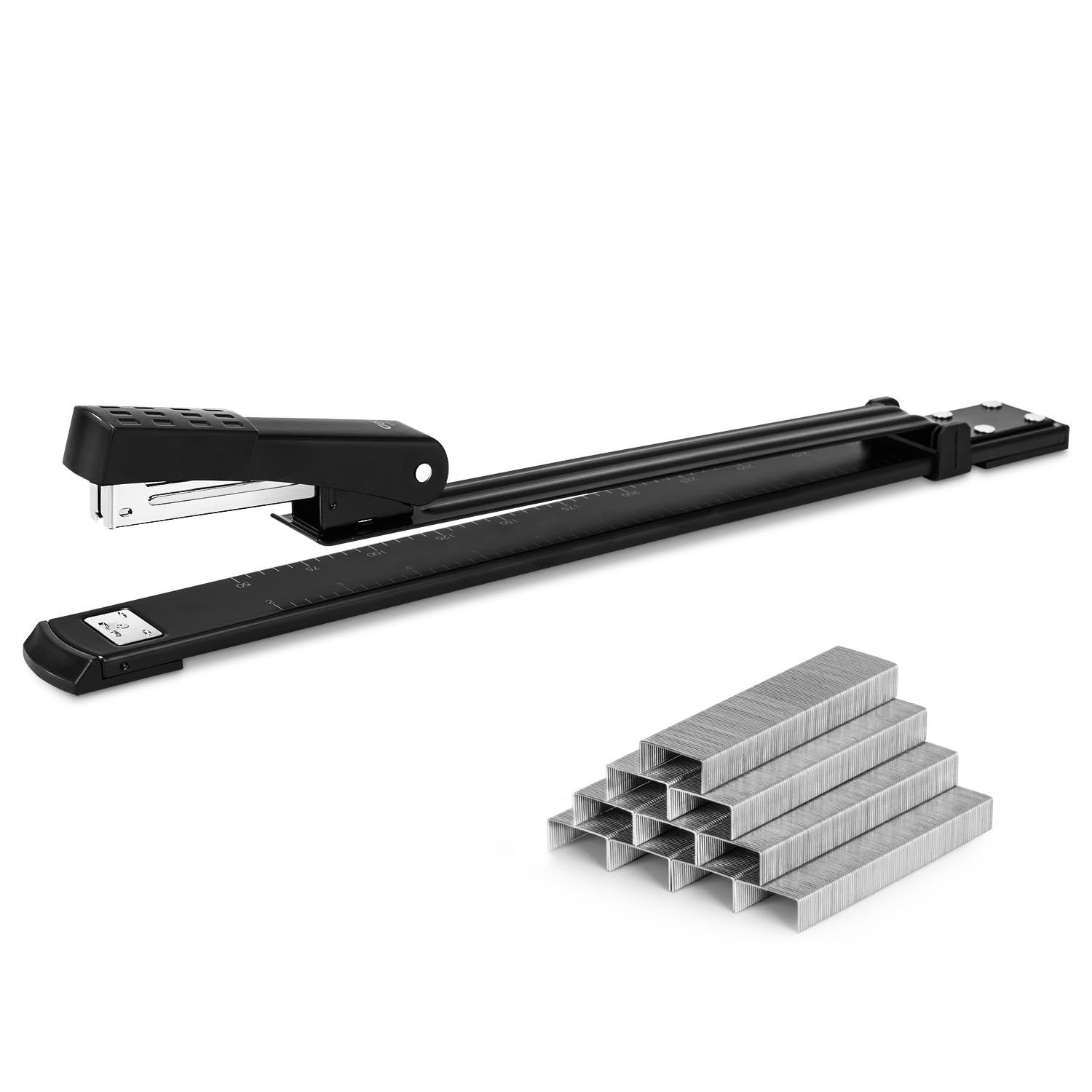 deli 中綴じホッチキス 製本用 ロングリーチ 金属製 最大 対応 No.3-1 M針対応 A 4 5冊子 パンフレット用 ブラック