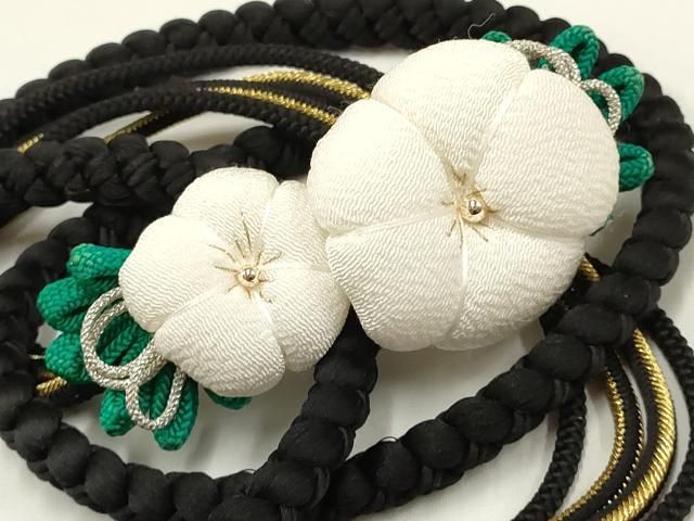 平和屋着物○和装小物 振袖用帯締め 装飾 ちりめん細工 金糸 撚り房 逸品