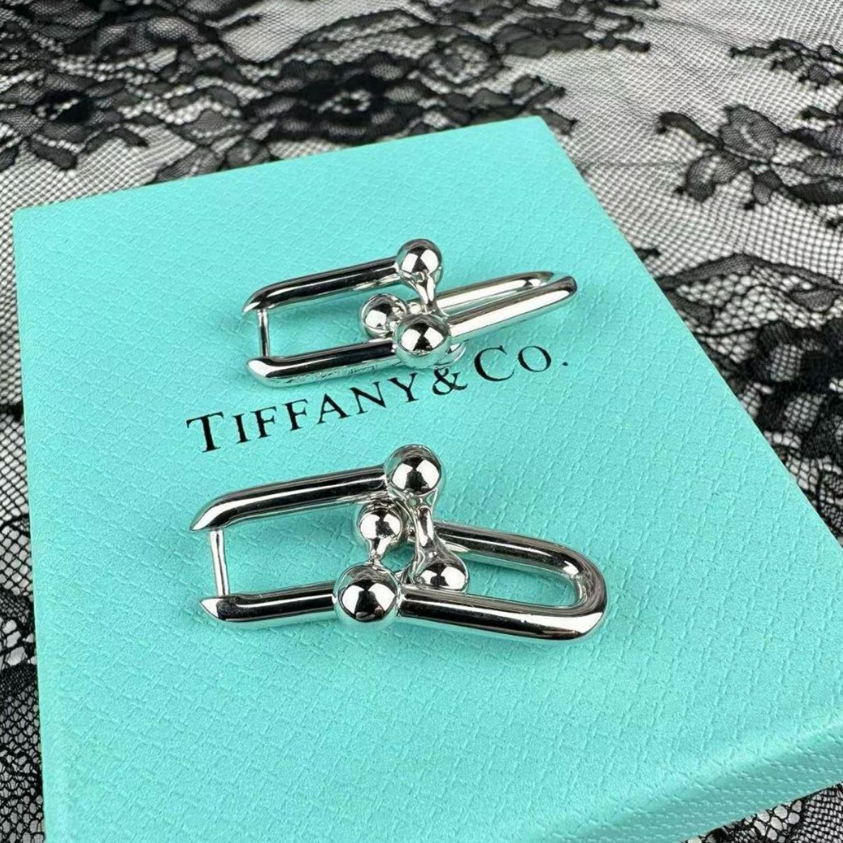 断捨離 TIFFANY ティファニー ハードウェア ラージリンクピアス シルバー