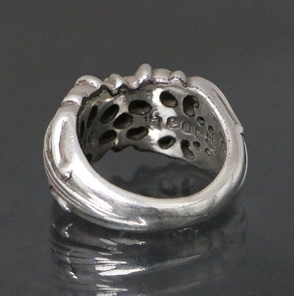 銀座店 クロムハーツ K&T 1Pアフターブラックダイヤ リング 指輪 シルバー SV925 約20号