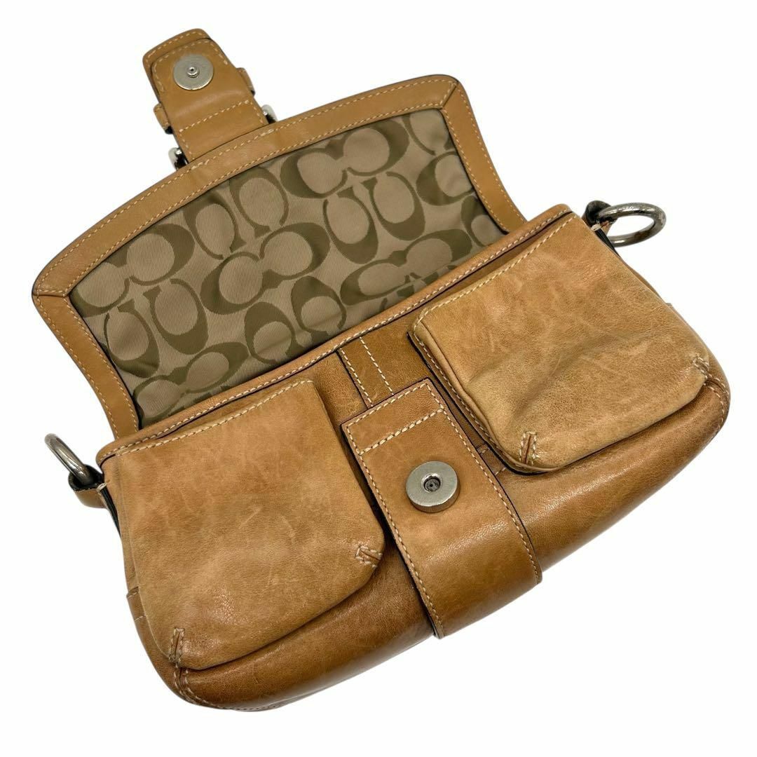 1252 Coach Soho Flap Shoulder Bag Brown - メルカリ