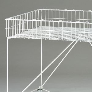 新品■簡単ネットワゴン90cm白色キャスター付ディスプレイ催事SALE販売業務用 業務用□簡単ネットワゴン90cm白色キャスター付ディスプレイ催事SALE