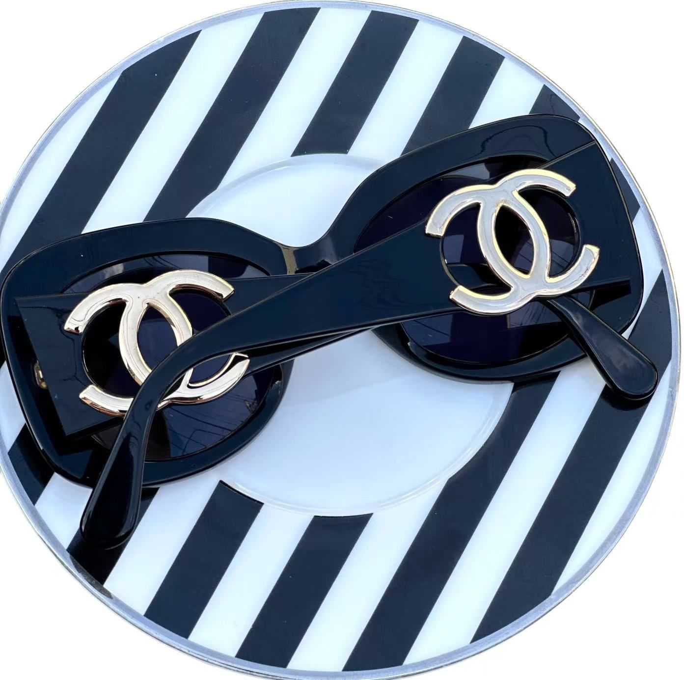 ◆CHANELシャネルヴィンテージVintageゴールドデカココマーク金具サングラスメガネ日よけプラスチックユニセックス