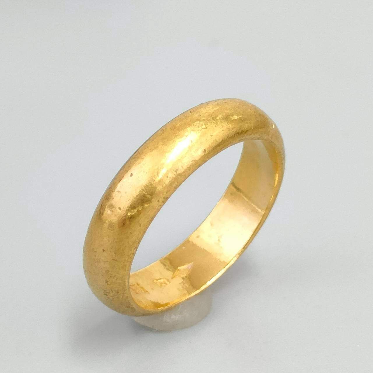 K24 純金 シンプル甲丸リング 造幣局刻印 レディース 7.66g 11号 D290