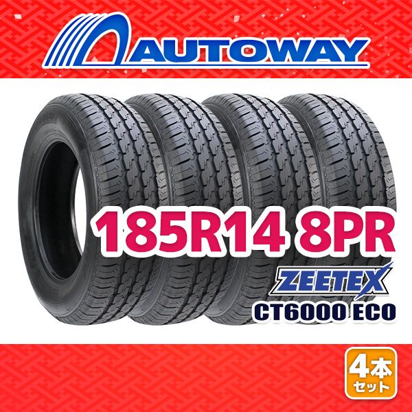 AUTOWAY 185R14 サマータイヤ ZEETEX CT6000 ECO 14インチ 4本セット 夏タイヤ オートウェイ