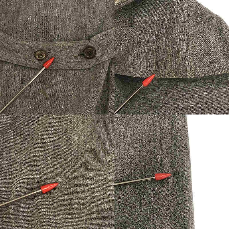 VINTAGE / ヴィンテージ古着 | 推定1920s～ ブラックシャンブレーアトリエコート | グレー系 | メンズ VINTAGE / ヴィンテージ古着 | 推定1920s～ ブラックシャンブレー