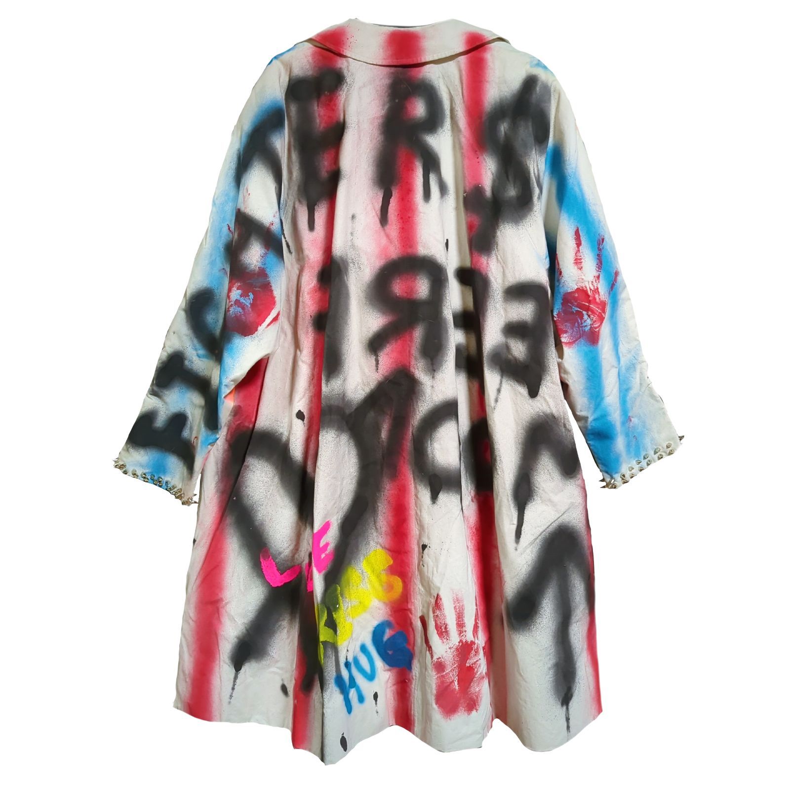 古着リメイク】Message Paint trench coat 現代アート BURBERRY 