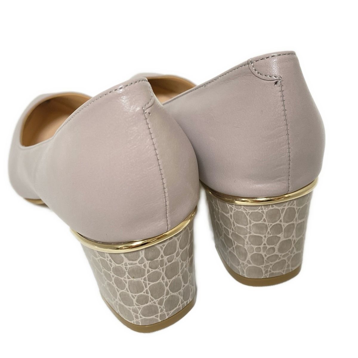 良品 DIANA ダイアナ パンプス 24 バングル レザー DIANA ダイアナ パンプス オープントゥ ハイヒール ピンク 24