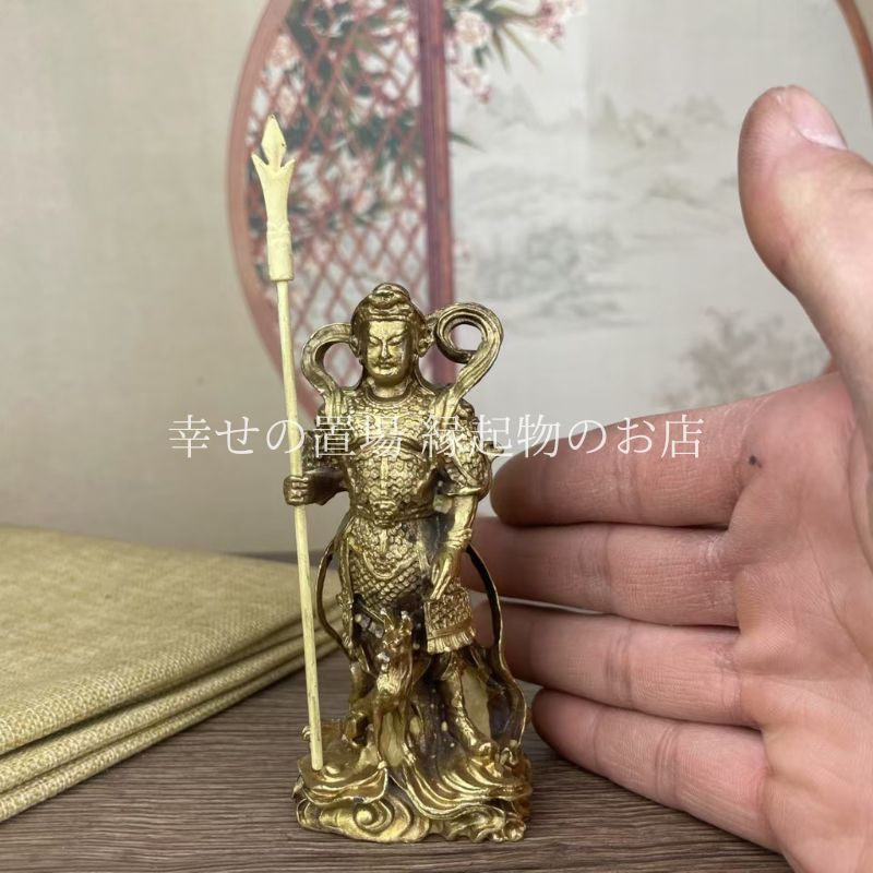 二郎神 楊? 神将像 仏像 置物 オブジェ 哮天犬 真武将軍 天界