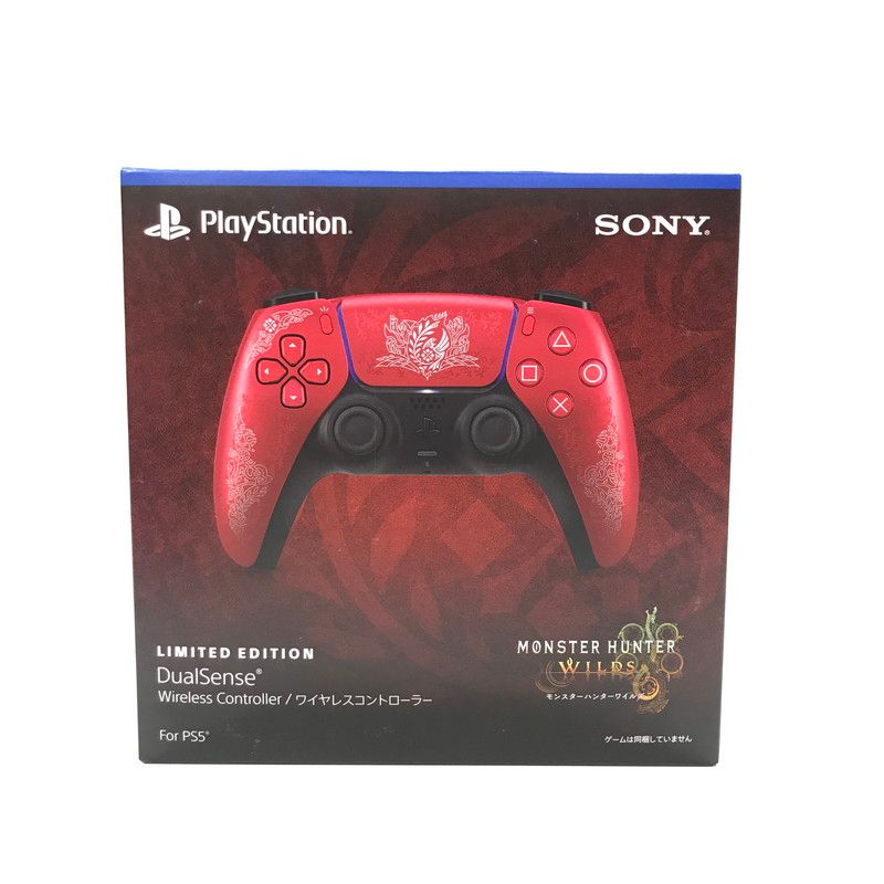 PlayStation - ［新品未開封］PS5 ワイヤレスコントローラー モンスターハンター 繊細な装飾がカッコイイ！「モンハンワイルズ」の DualSense を