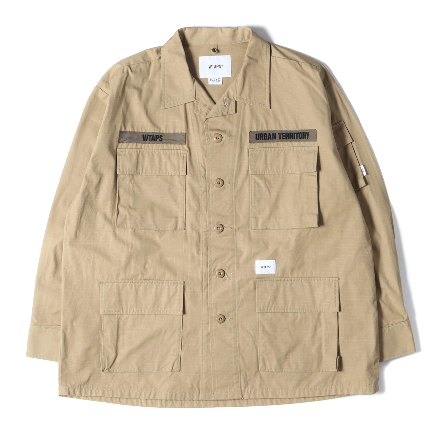 美品 wtaps 22SS jungle 02 LS COTTON POPLIN 新品 WTAPS ダブルタップス 22SS 日本製 JUNGLE 02 / LS COTTON