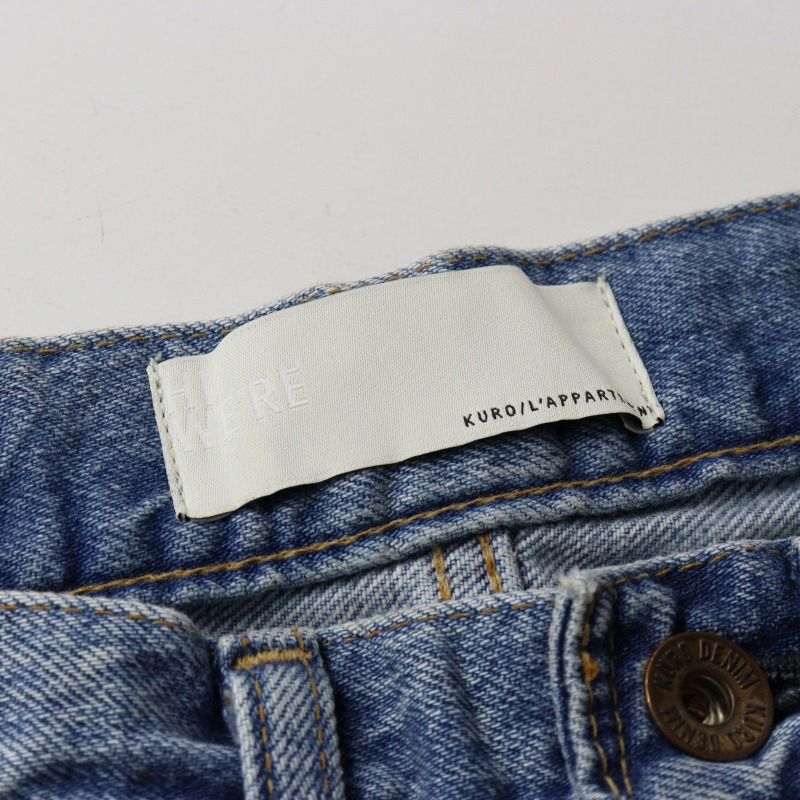 L'Appartement ライトカラーKUROボーイフレンドデニム美品 2022SS L'Appartement アパルトモン KURO クロ Dear My BF Denim