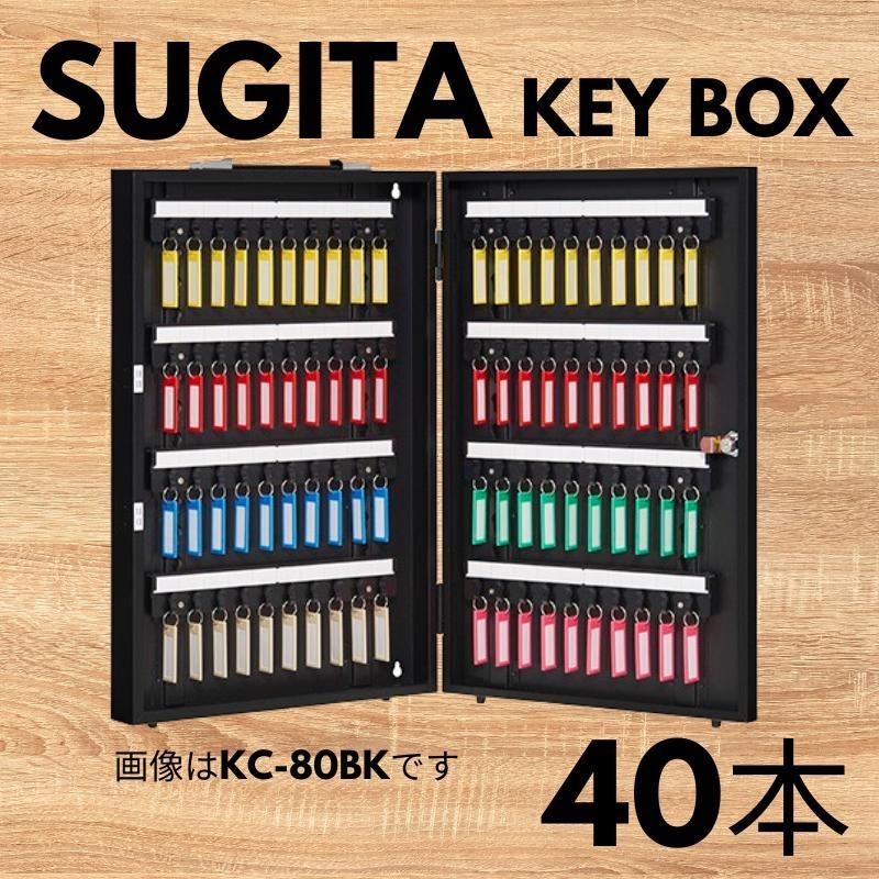 エースキーボックス 40本用 ブラック KC-40BK 杉田エース キーボックス キーキャビネット 物件管理 キーステーション