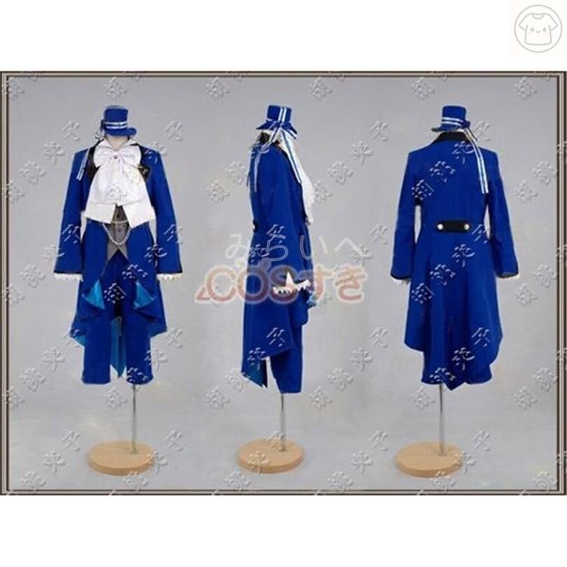 黒執事シエル ファントムハイヴ坊ちゃん ブルー 礼服 風 コスプレ衣装 イベント 演出服 変装 二次会 COS Cosplay