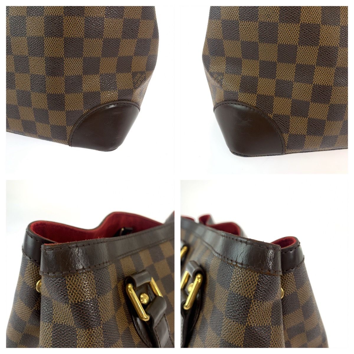 LOUIS VUITTON ルイヴィトン ダミエ ハムステッドPM ブラウン PVC 