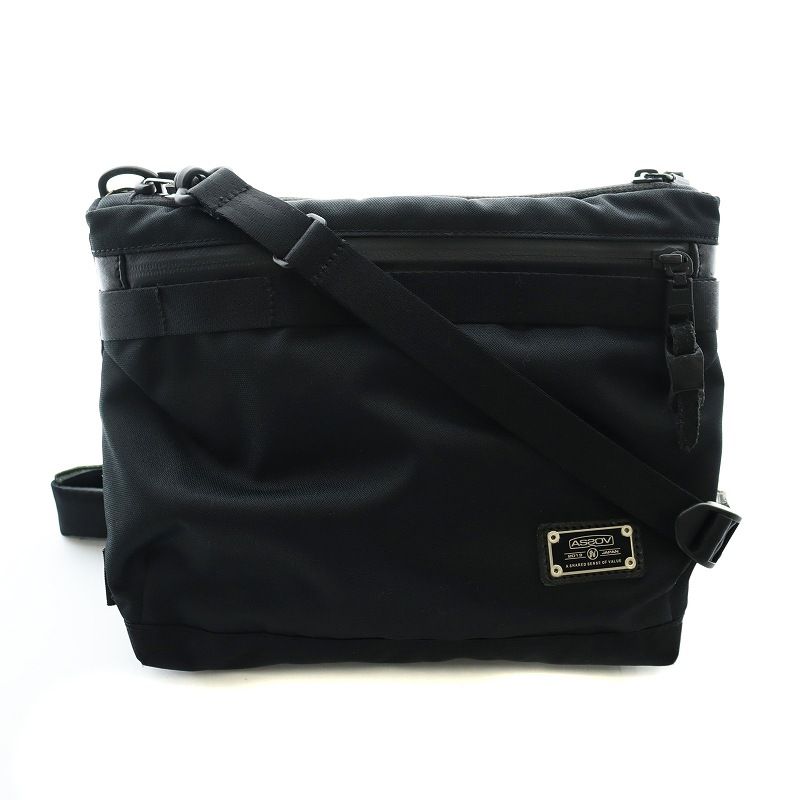 アッソブ AS2OV CORDURA DOBBY 305D SACOCHE ショルダー バッグ ナイロン 黒 ブラック 061417 /KP OS AD