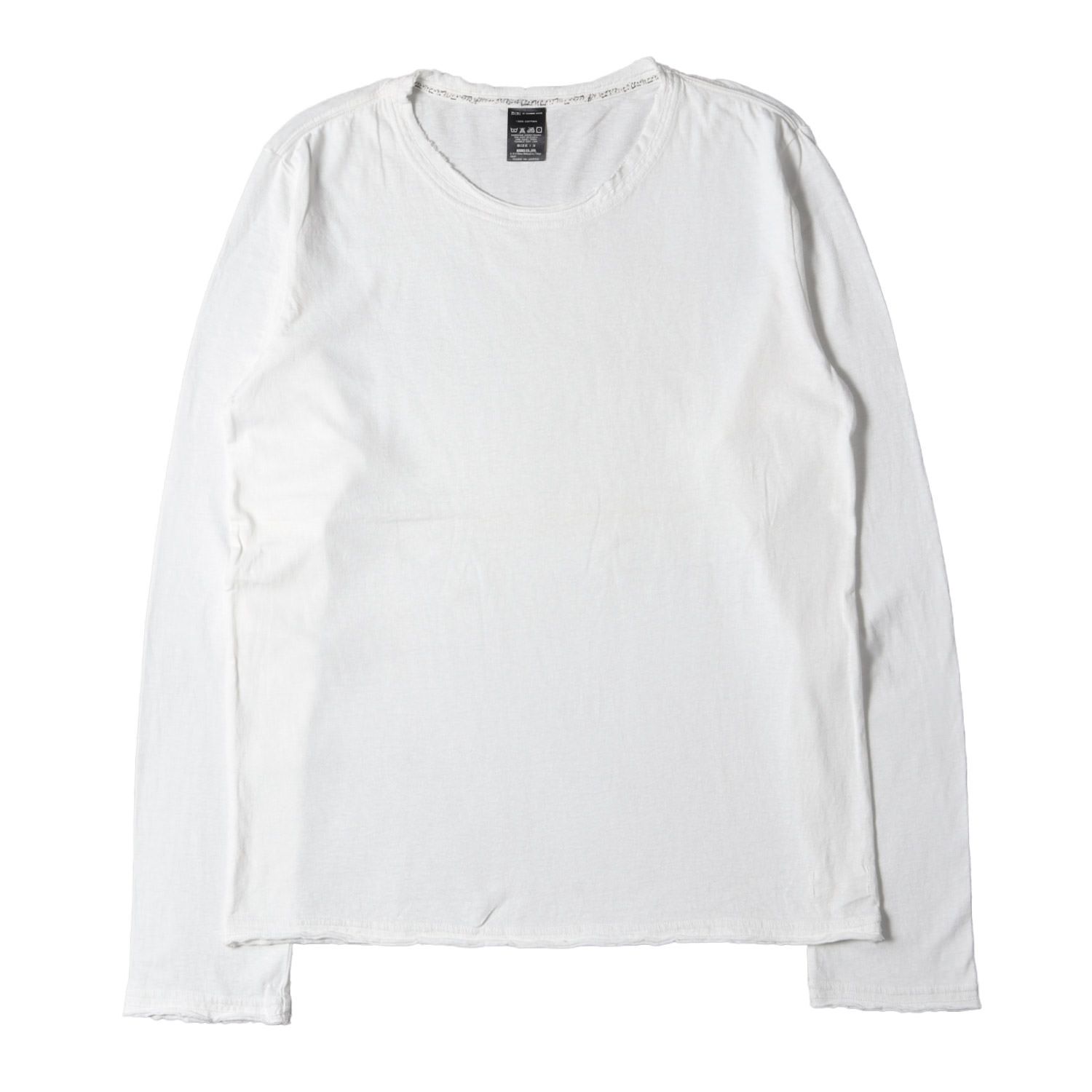 NUMBER (N)INE ナンバーナイン Tシャツ サイズ:3 00s プレーン ロングスリーブTシャツ ホワイト 白 トップス カットソー 長袖【メンズ】