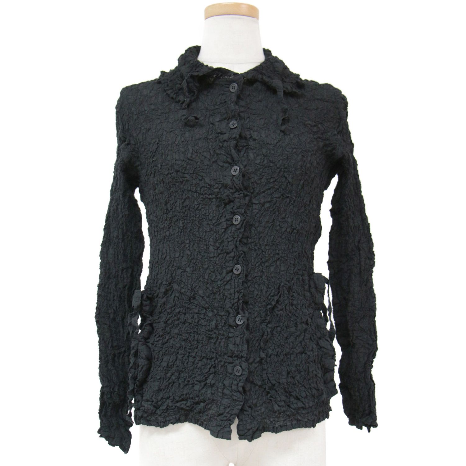 me ISSEY MIYAKE カリフラワー ポロシャツ 黒 me ISSEY MIYAKE