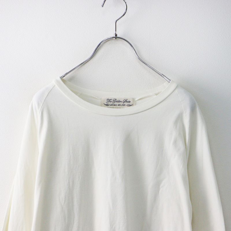 美品 2023SS アパルトモン L'Appartement レミレリーフ REMI RELIEF ラグランスリーブカットソー F/オフホワイト Tシャツ【2400014521894】 美品 2023SS アパルトモン L'Appartement レミレリーフ REMI