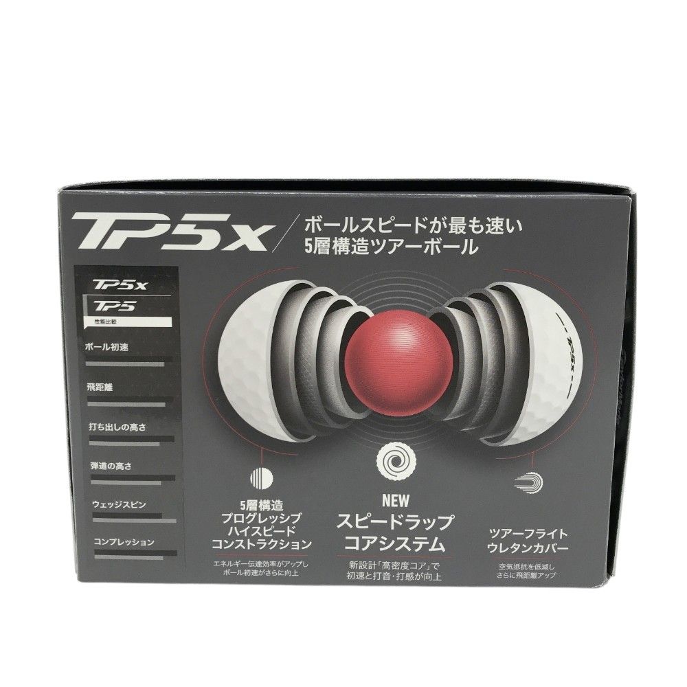 TAYLOR MADE テーラーメイド 2024年モデル ゴルフボール TP5X 1ダース  ホワイト系  [240101443675] ゴルフウェア ストスト TaylorMade テーラーメイド 2024 TP5x ゴルフボール ホワイト 1