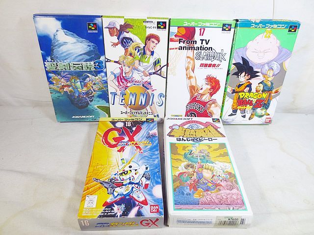 スーパーファミコン SFC 聖剣伝説3 ドラゴンボールZ 超武闘伝3 スラムダンク SDガンダムGX スーパーファイナルマッチテニス セット