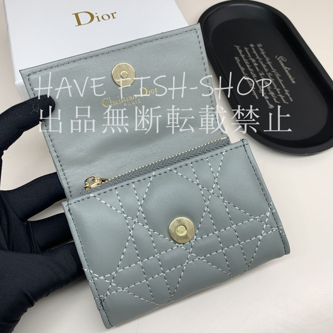 Christian Dior Miss Dior Glycine ウォレット カナージュ ラムスキン ...