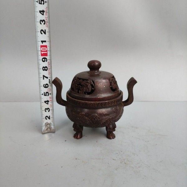 銅細工 香炉 招財進宝 薫香炉 置物 香道具 装飾品 工芸品 美術