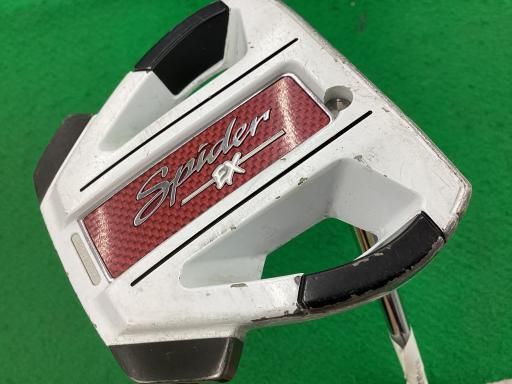 テーラーメイド Spider EX GHOST WHITE センターシャフト 34インチ パター PT スチール フレックスその他 メンズ 男性用 右利き 右用 Dランク ゴルフクラブ