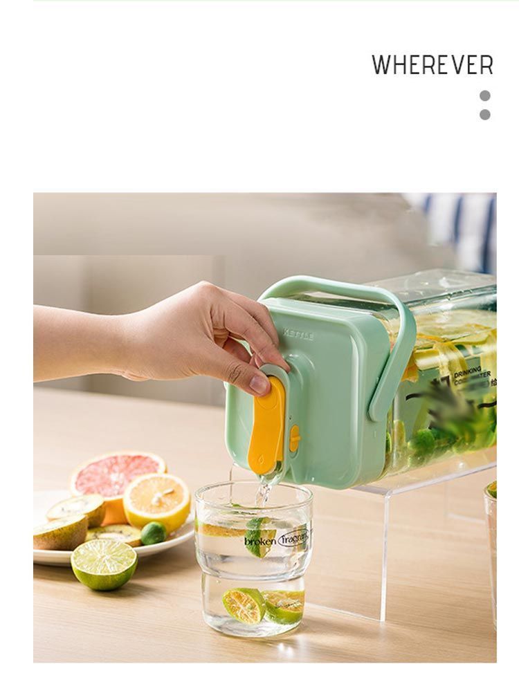 麦茶ポット 洗いやすい 冷水筒 ピッチャー お茶ポット 耐熱 3.5l