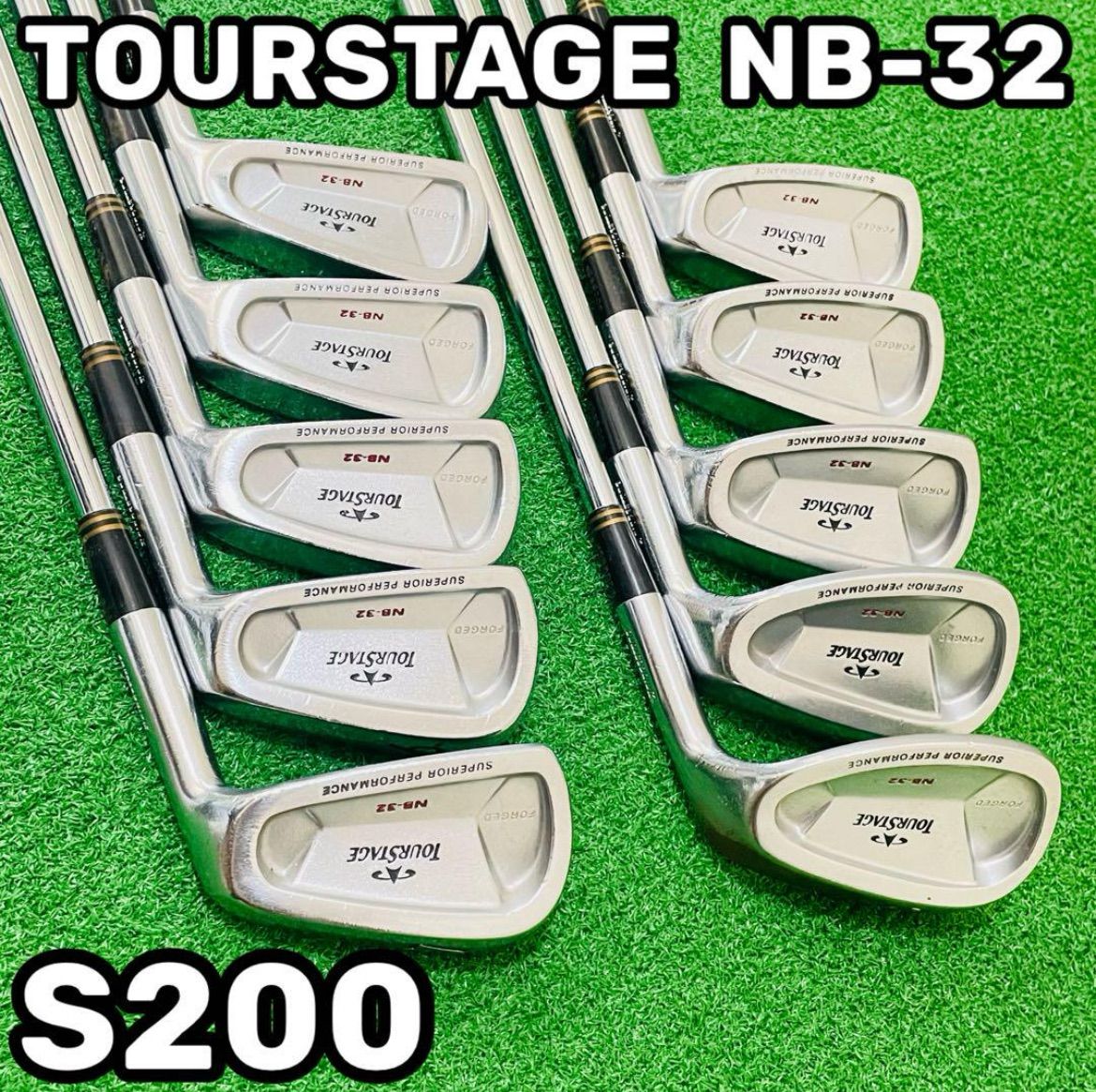 赤字超特価，新作 8840 TOURSTAGE NB-32 ツアーステージ DG S200 Dynamic Gold メンズ 右利き アイアン10本セット 3.4.5.6.7.8.9.P.PS.S アイアンセット