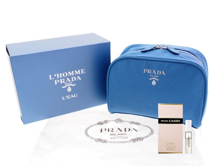 PRADA/プラダ・香水付きコスメポーチセット・ブルー - メルカリ