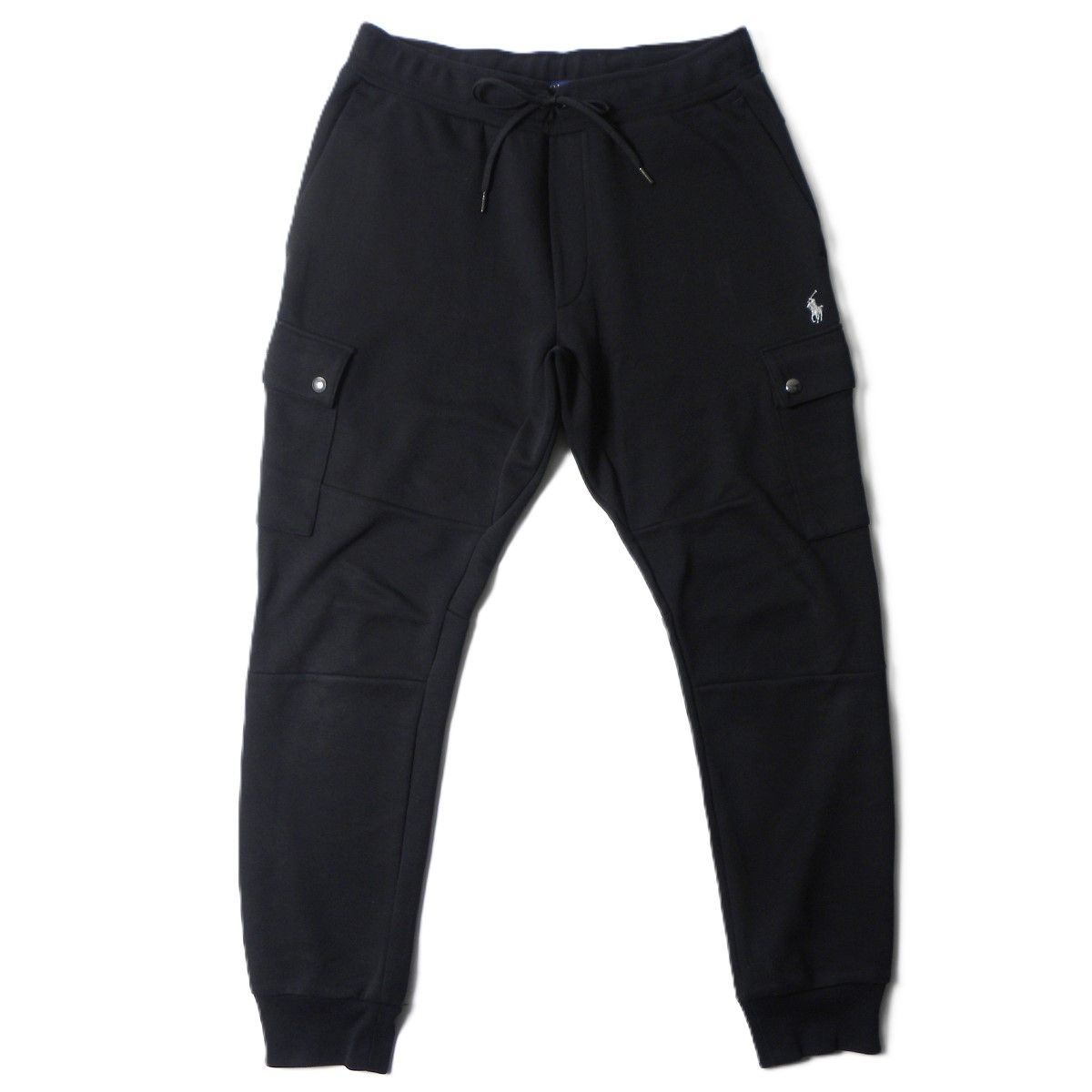 スウェットカーゴパンツ POLO RALPH LAUREN ポロラルフローレン ダブルニットジョガーパンツ ポニー刺繍 S ブラック 正規 程度良好