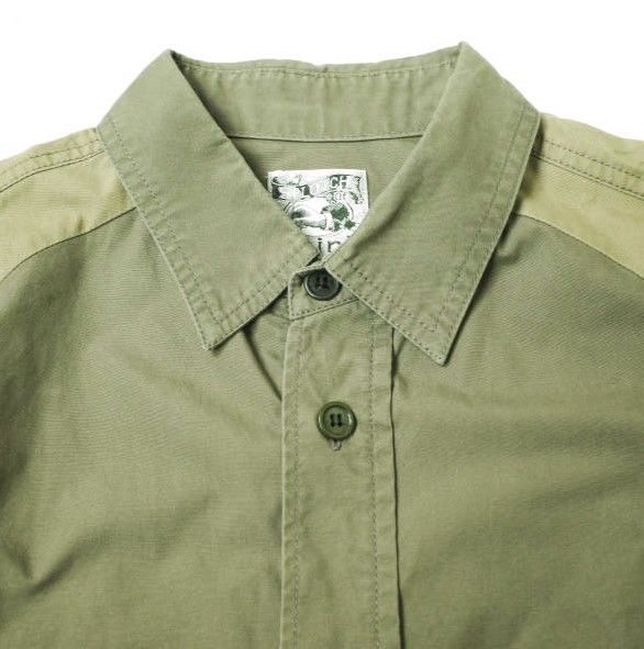 SPLOTCH of ink スプロッチオブインク 日本製 One Tone Gradation Shirts ワントーングラデーションシャツ L KHAKI 長袖 トップス g17104