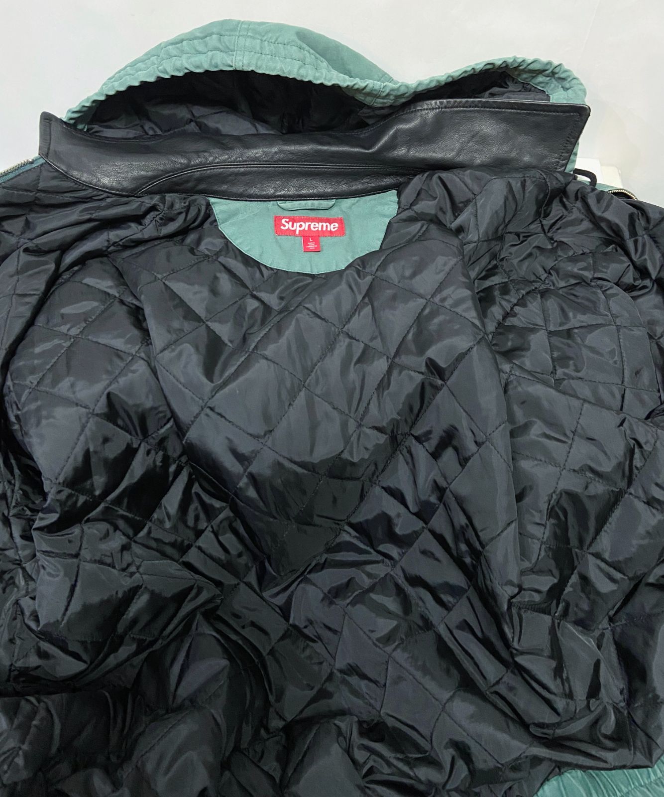 SUPREME｜シュプリーム Leather Collar Utility Jacket レザーカラー