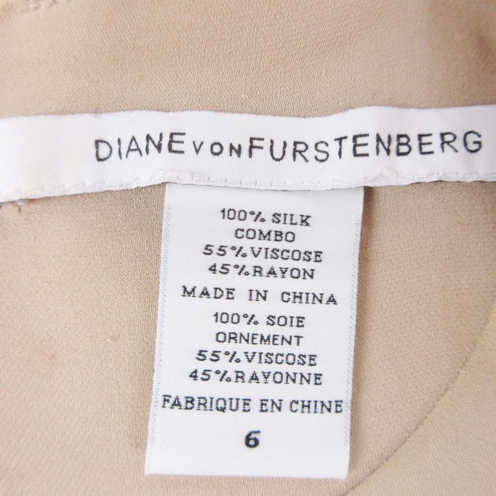 DIANE von FURSTENBERG ダイアンシルクコサージュドレス新品 シルク ドレス DIANE von FURSTENBERG(ダイアンフォンファステン