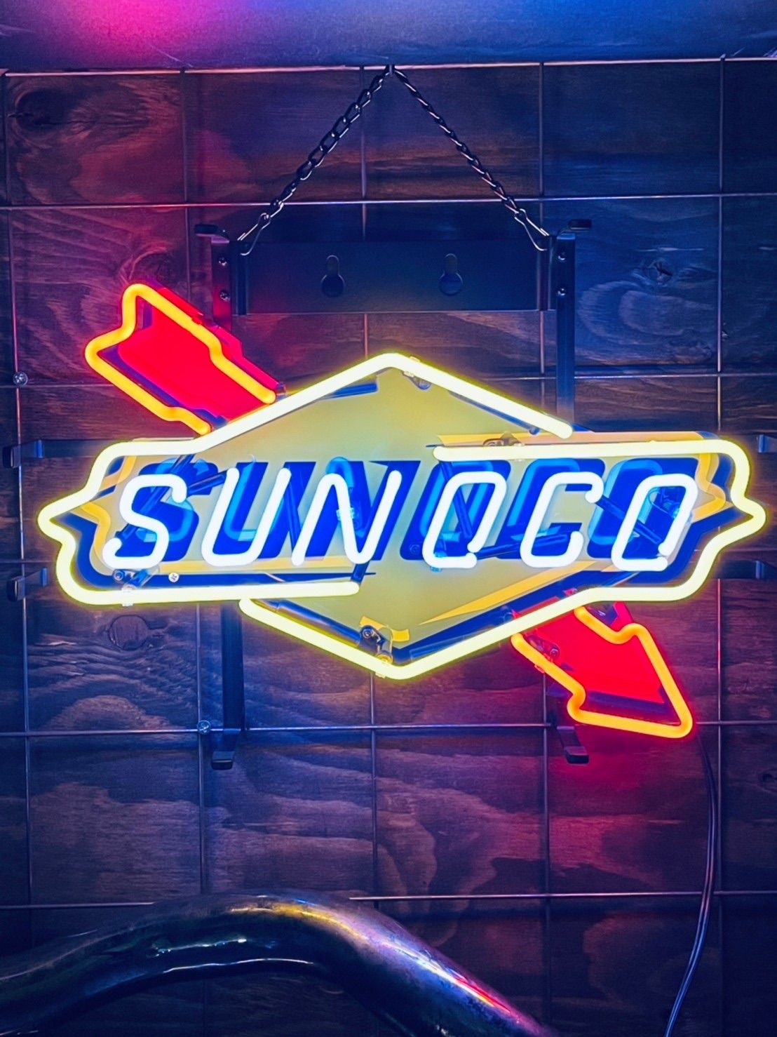 SUNOCO スノコ ネオン 看板 オイル 世田谷ベース 輸入 ムーンアイズ - メルカリ