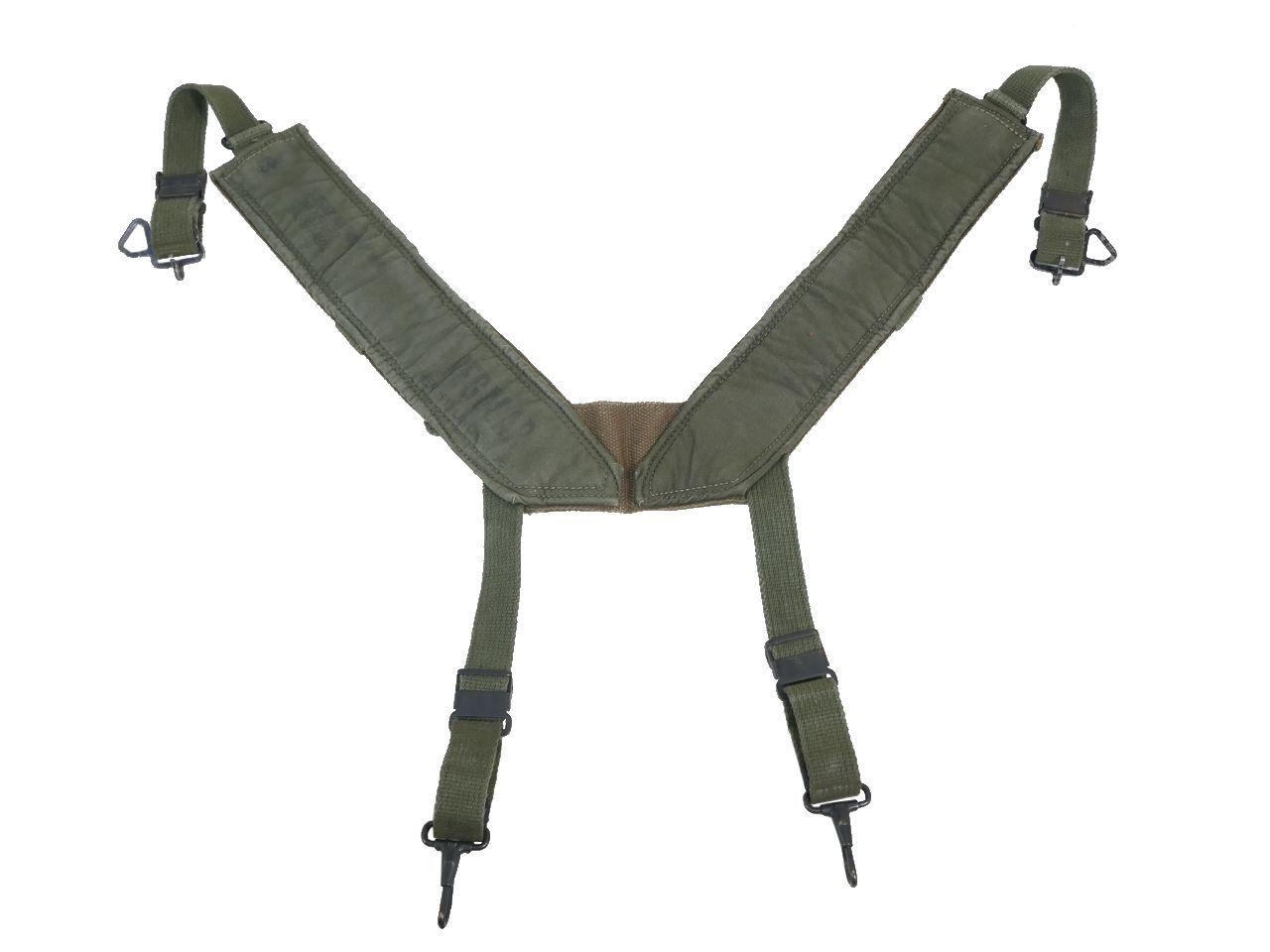 ナム戦 ベトナム戦 M1956 H型サスペンダーLサイズ 米軍 コットン OD