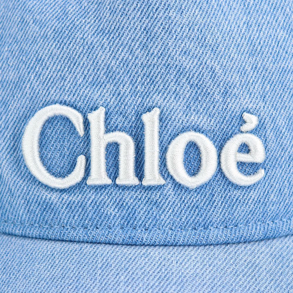 [新品]Chloé デニムブルー キャップ　正規品 Chloe キャップ クロエ レディース ブランド ベースボール