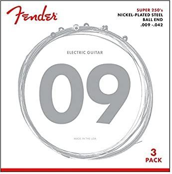 Fender エレキギター弦 Super 250L NPS Ball End Strings .009-.042 3-Pack