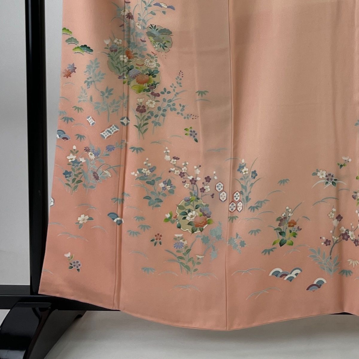 通販 M 裄丈65cm 身丈160cm 訪問着 袷 【中古】 名品 正絹 薄紫 絞り