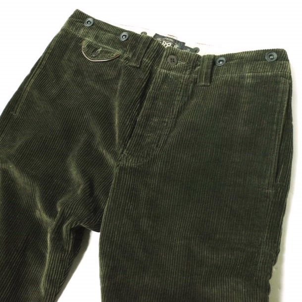 RRL ダブルアールエル 5POCKET CORDUROY PANTS レザーパイピング