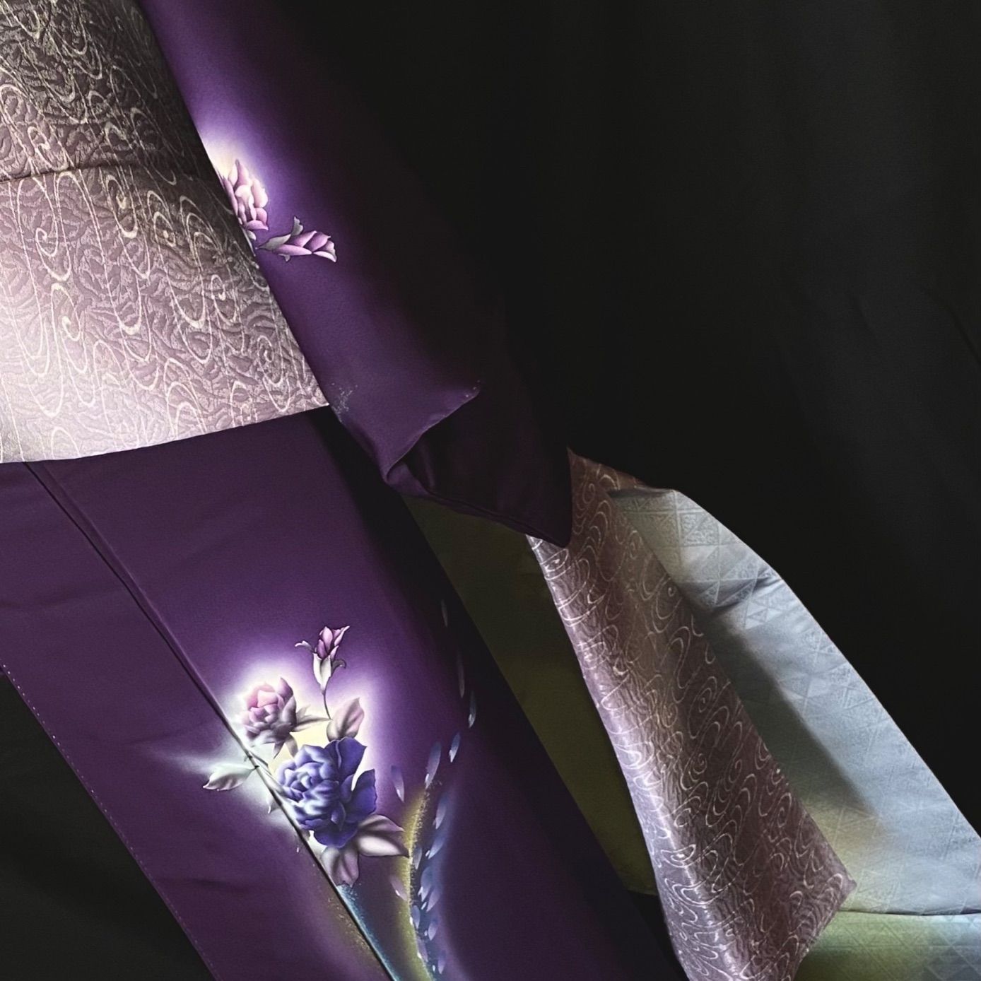 薄紫の洒落袋帯〉SALE 紫色の帯 リバーシブル トール 織り出し 使える  