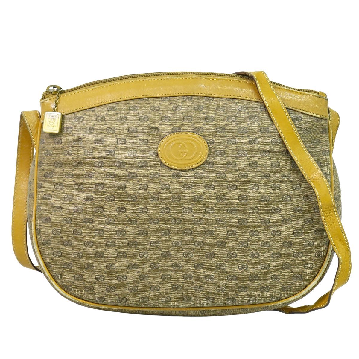 オールドグッチショルダーバッグPVC ブラウンマイクロGG GUCCI グッチ オールドグッチ ショルダーバッグ マイクロGG PVC