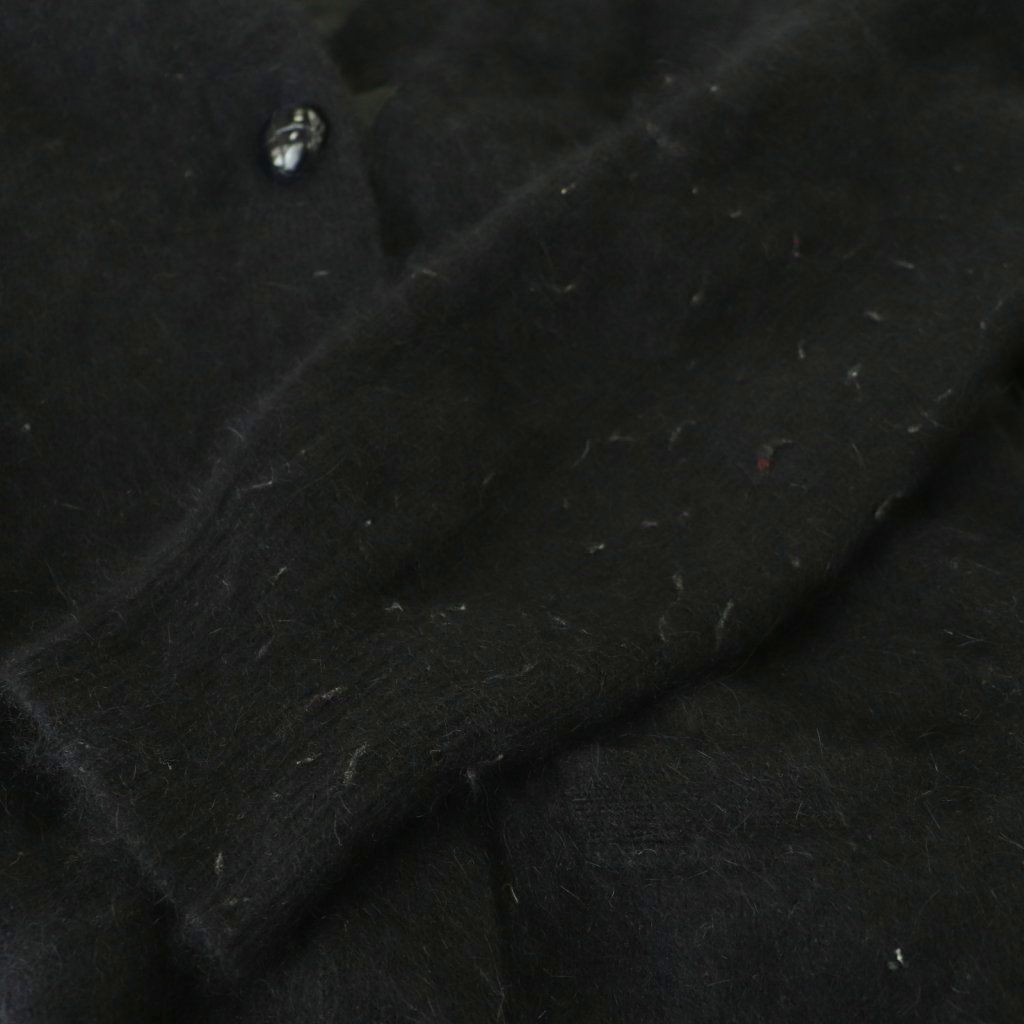 Sacai luck★アンゴラ 異素材 ドッキング カーディガン　ブラック m77392166070_1.jpg?1753107047