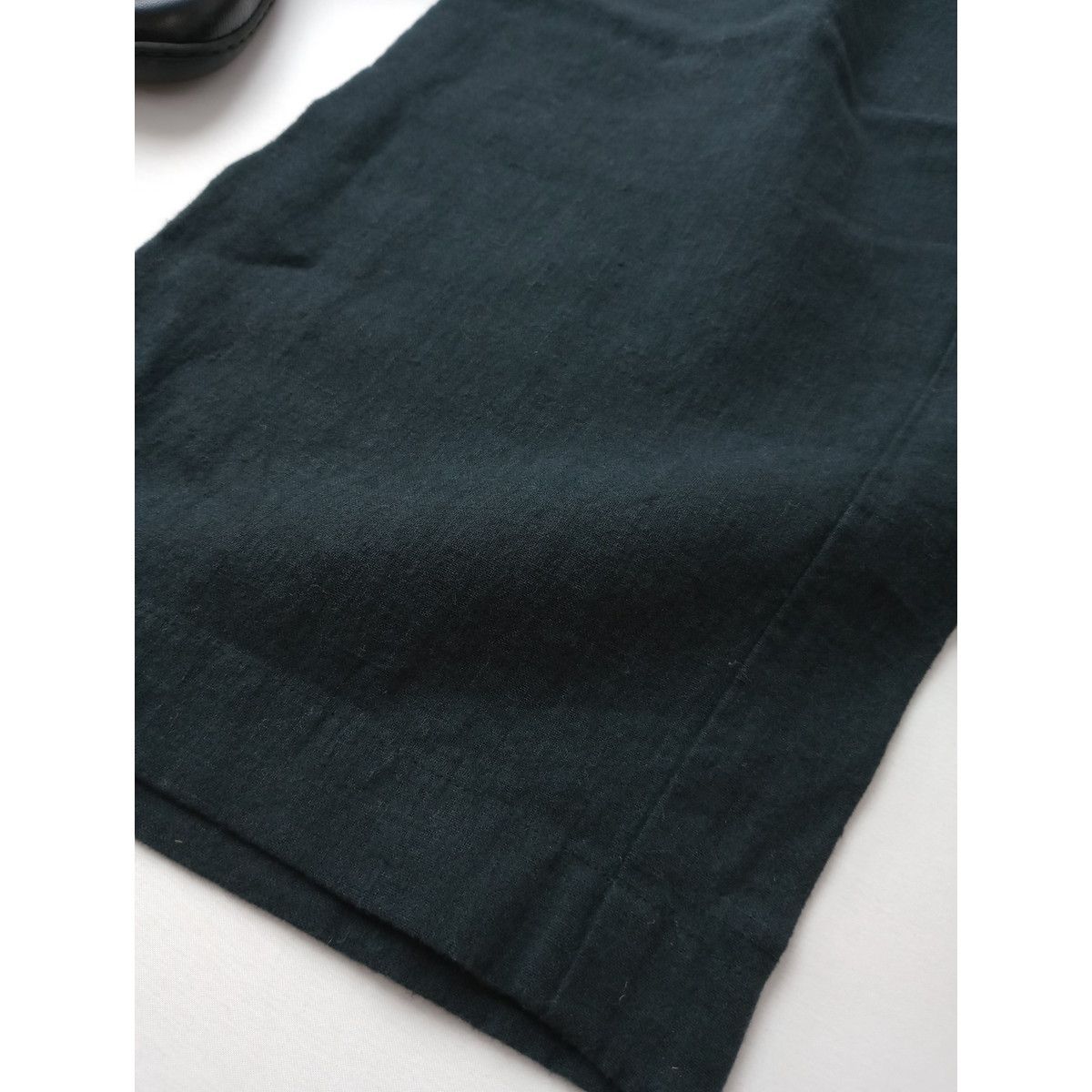 evam eva エヴァムエヴァ リネン 麻 100％ パンツ 日本製 1 黒