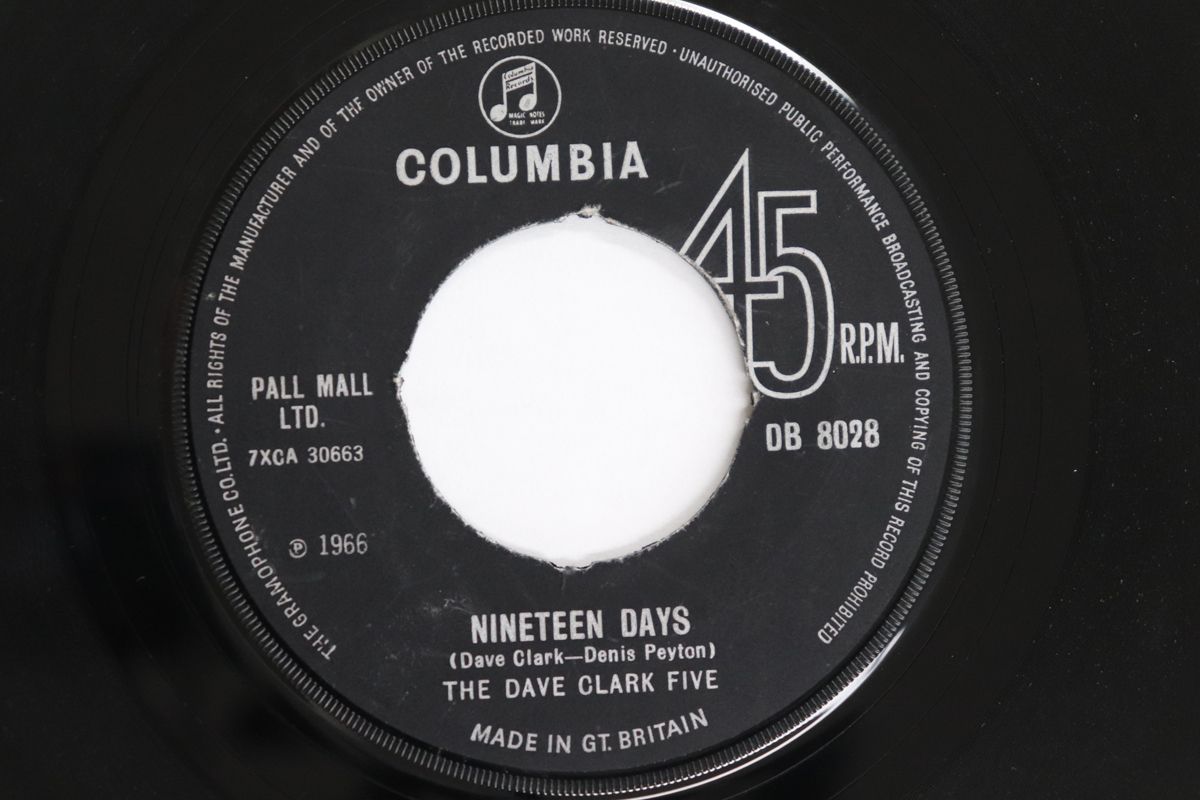 英7” Dave Clark Five Nineteen Days DB8028 COLUMBIA /00080
