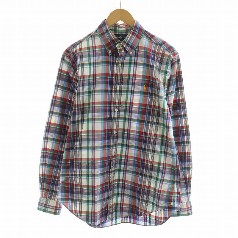 ラルフローレン RALPH LAUREN ボタンダウンシャツ チェック 長袖 M 